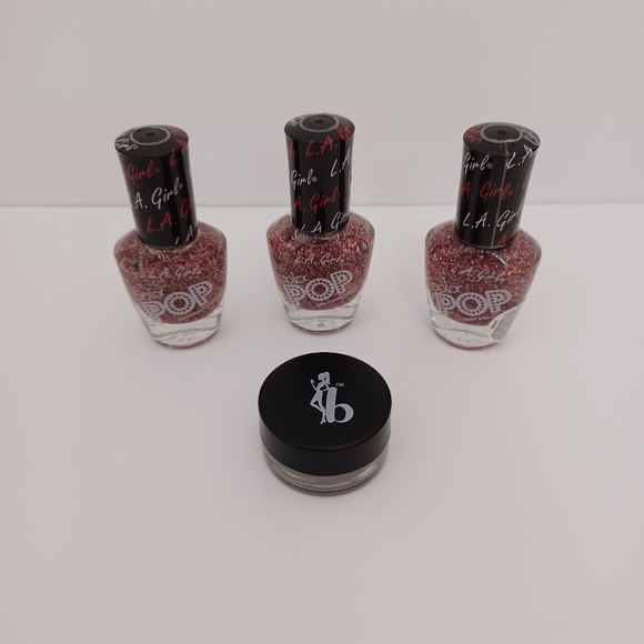 L.A. Girl Makeup New Lot Of 3 Sparkle La Girl Nail Polish Beauty